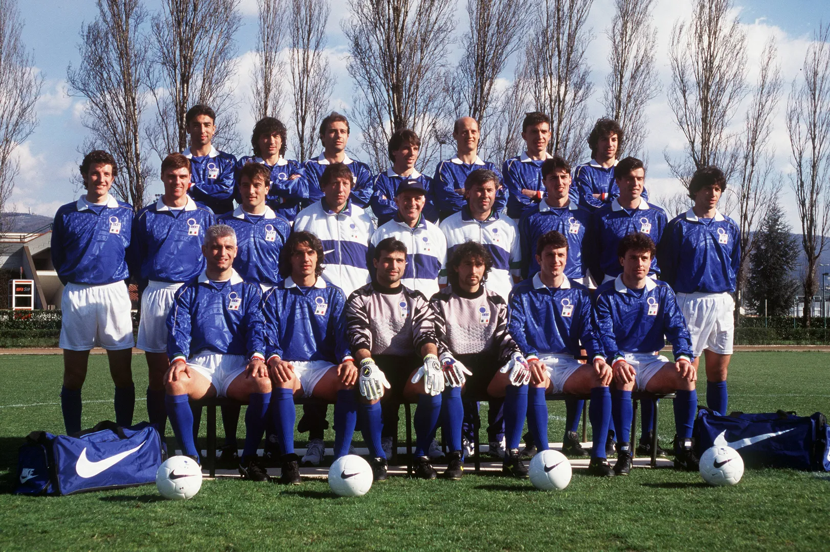 Ancelotti como auxiliar da sele&ccedil;&atilde;o italiana em 1994