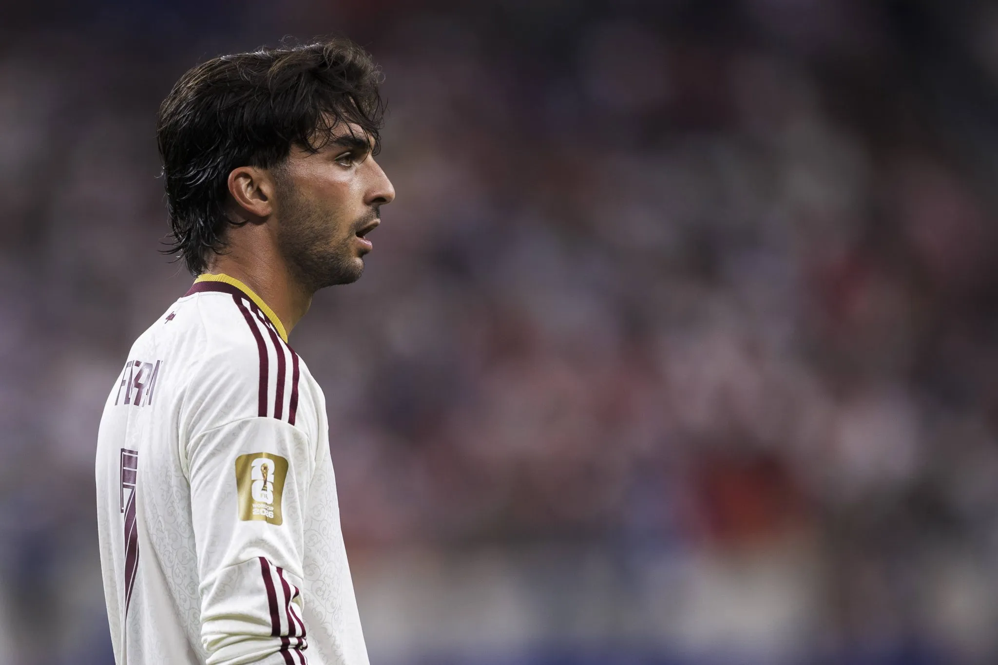 Ferran Torres em jogo da Espanha na Copa do Mundo