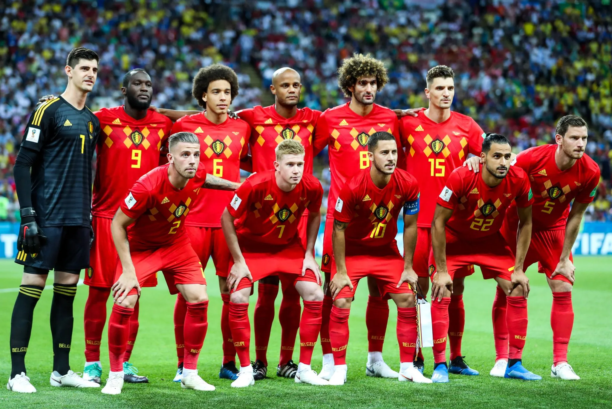 Time da B&eacute;lgica que enfrentou a sele&ccedil;&atilde;o brasileira nas quartas de final da Copa do Mundo de 2018