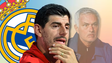 Courtois relembra atritos antes de reencontro com Mourinho: &lsquo;Era o jeito dele de me provocar&rsquo;