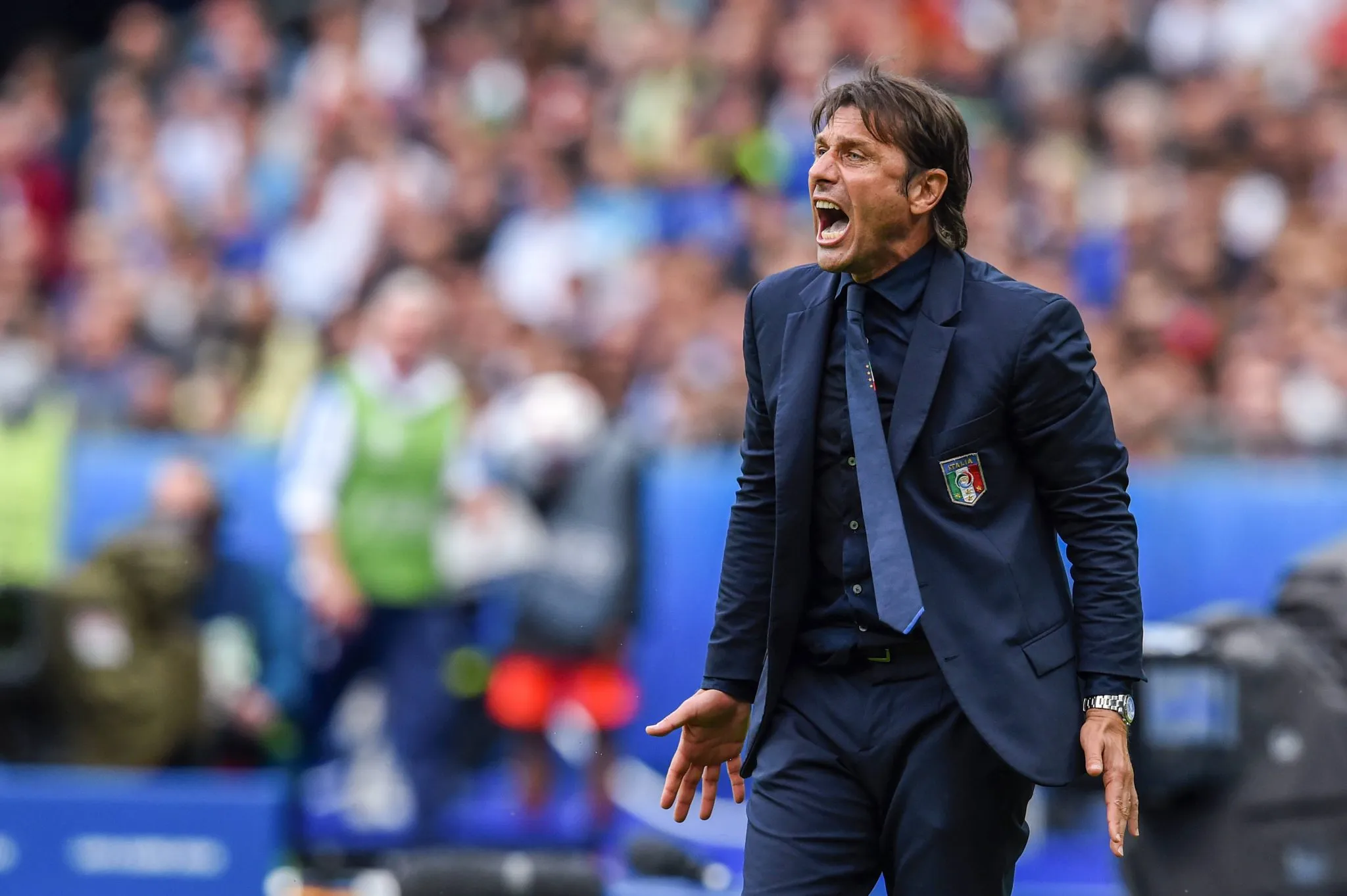 Conte no comando da It&aacute;lia durante a Euro 2016 (Foto: Imago/AFLOSPORT)