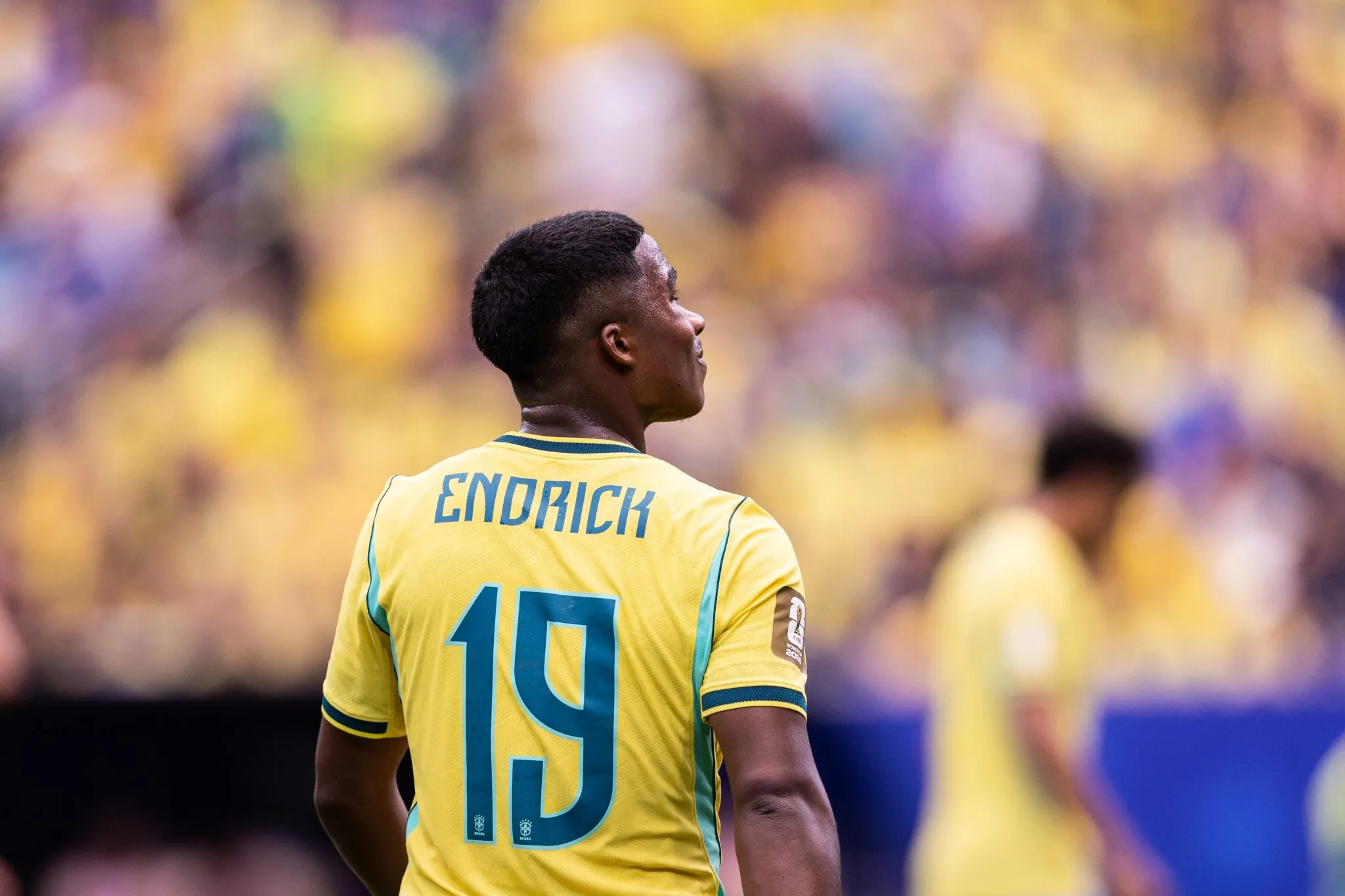 Endrick em jogo da sele&ccedil;&atilde;o brasileira na Copa do Mundo