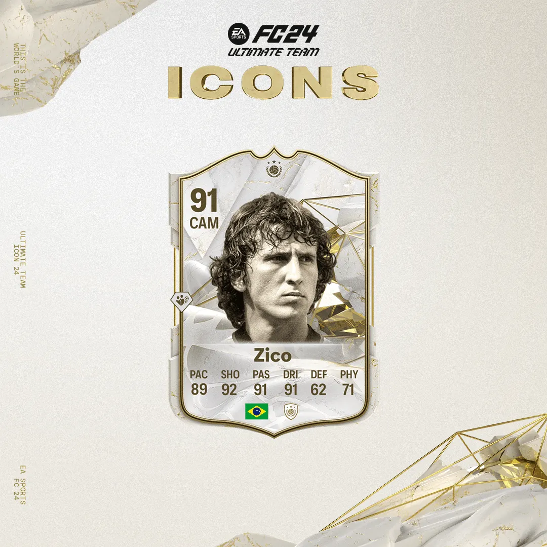Os atributos da carta de Zico (divulga&ccedil;&atilde;o/EA)