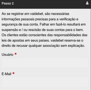 vai de bet USUARIO E SENHA