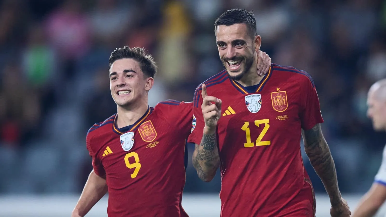 Em um dia de treino de luxo da Espanha contra Chipre, Joselu abra&ccedil;ou a chance
