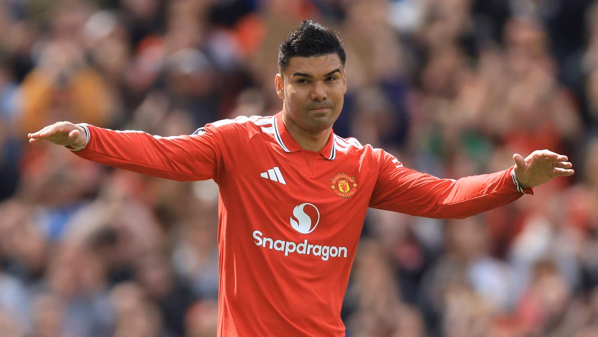Casemiro a servi&ccedil;o do Manchester United (Foto: Imago/APL)