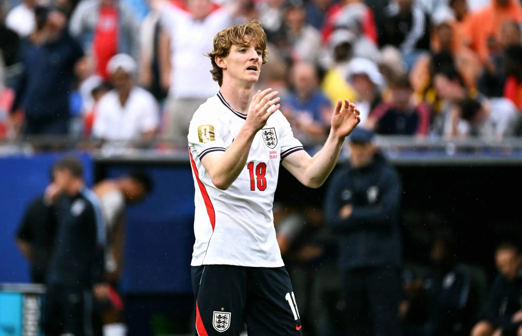 Anthony Gordon durante partida da sele&ccedil;&atilde;o da Inglaterra (Foto: IMAGO / Uwe Kraft)