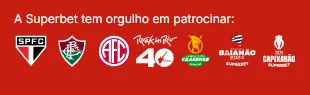 Captura de tela de times patrocinados pela Superbet.