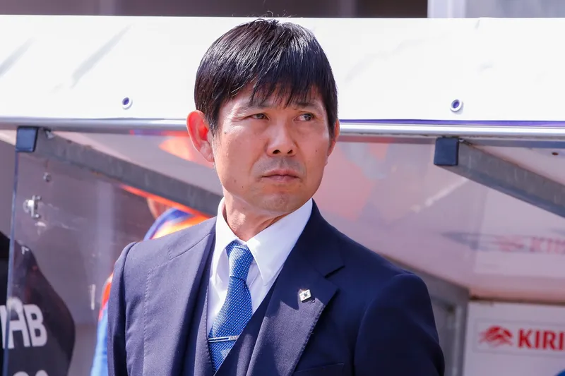 Hajime Moriyasu, t&eacute;cnico do Jap&atilde;o. Foto: Icon Sport