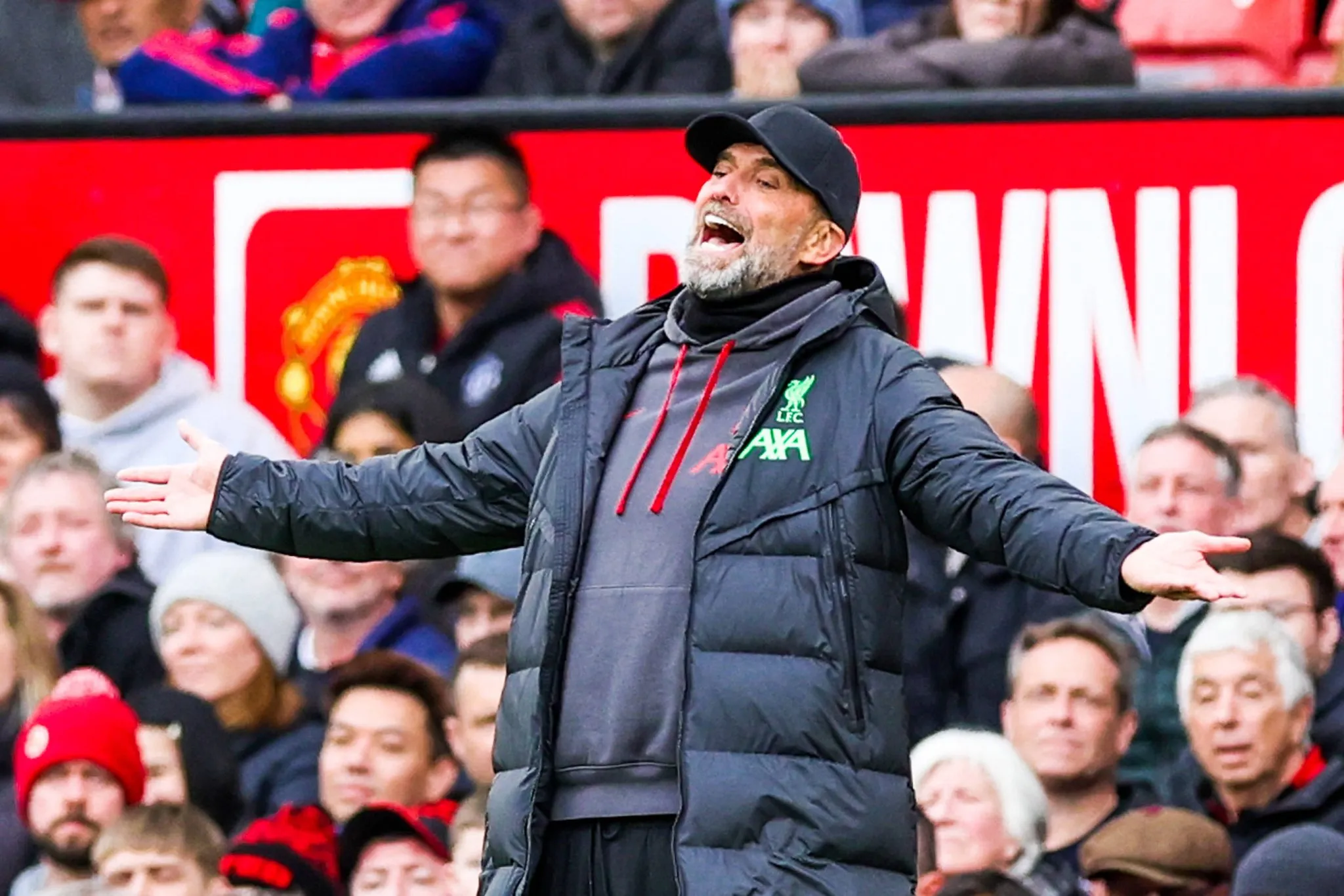 Klopp em jogo do Liverpool em 2024