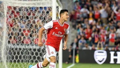 Gabriel Martinelli, ex-Ituano, estreou com classe no Arsenal: gol de ombro e boa atua&ccedil;&atilde;o