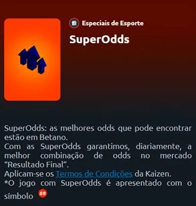 Orienta&ccedil;&otilde;es e regras da Betano sobre as Super Odds