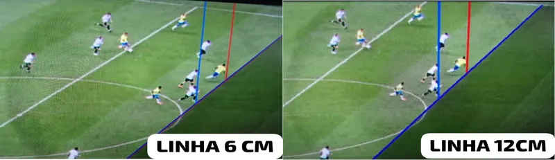 Exemplo divulgado pela Ferj sobre a nova linha de impedimento do VAR (Foto: Reprodu&ccedil;&atilde;o)