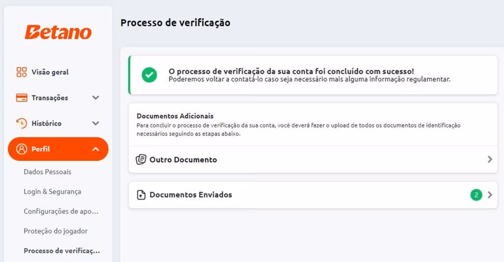 Processo de verifica&ccedil;&atilde;o
