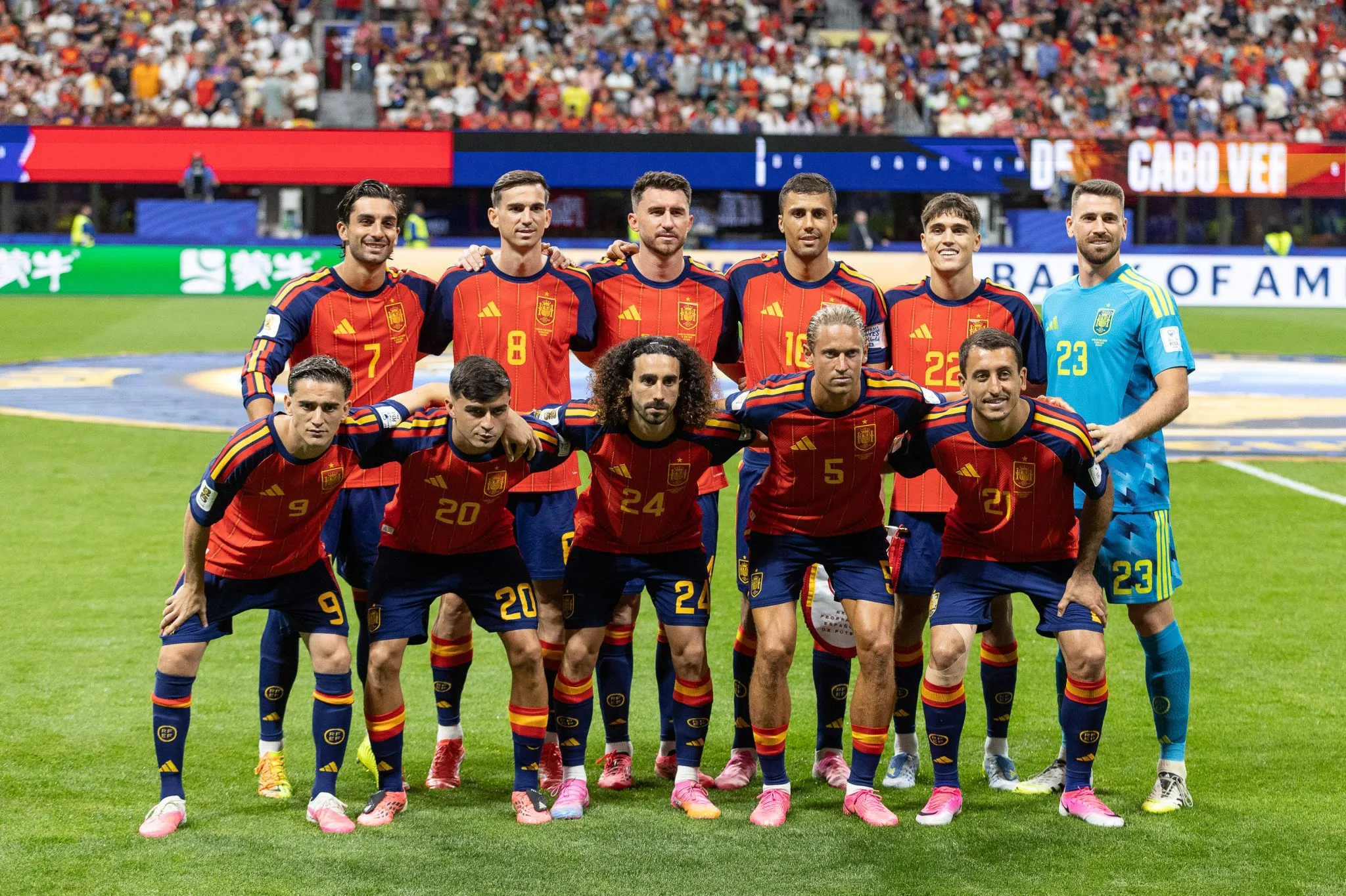 Sele&ccedil;&atilde;o espanhola perfilada