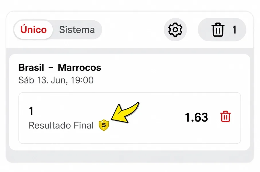 Selo que indica a disponibilidade do Super Placar em jogos da Superbet
