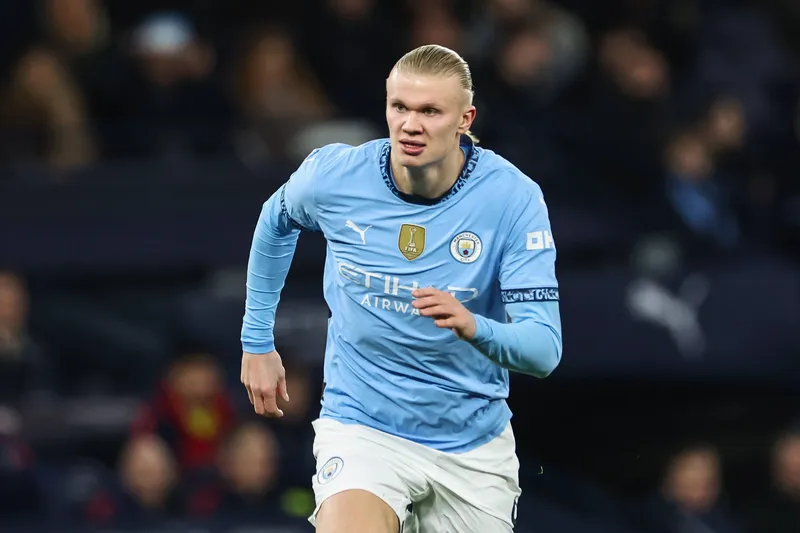 Haaland em a&ccedil;&atilde;o pelo Manchester City 