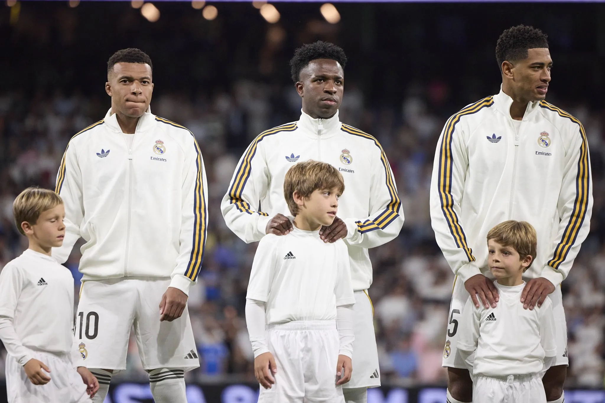 Mbapp&eacute;, Vin&iacute;cius Junior e Bellingham 
