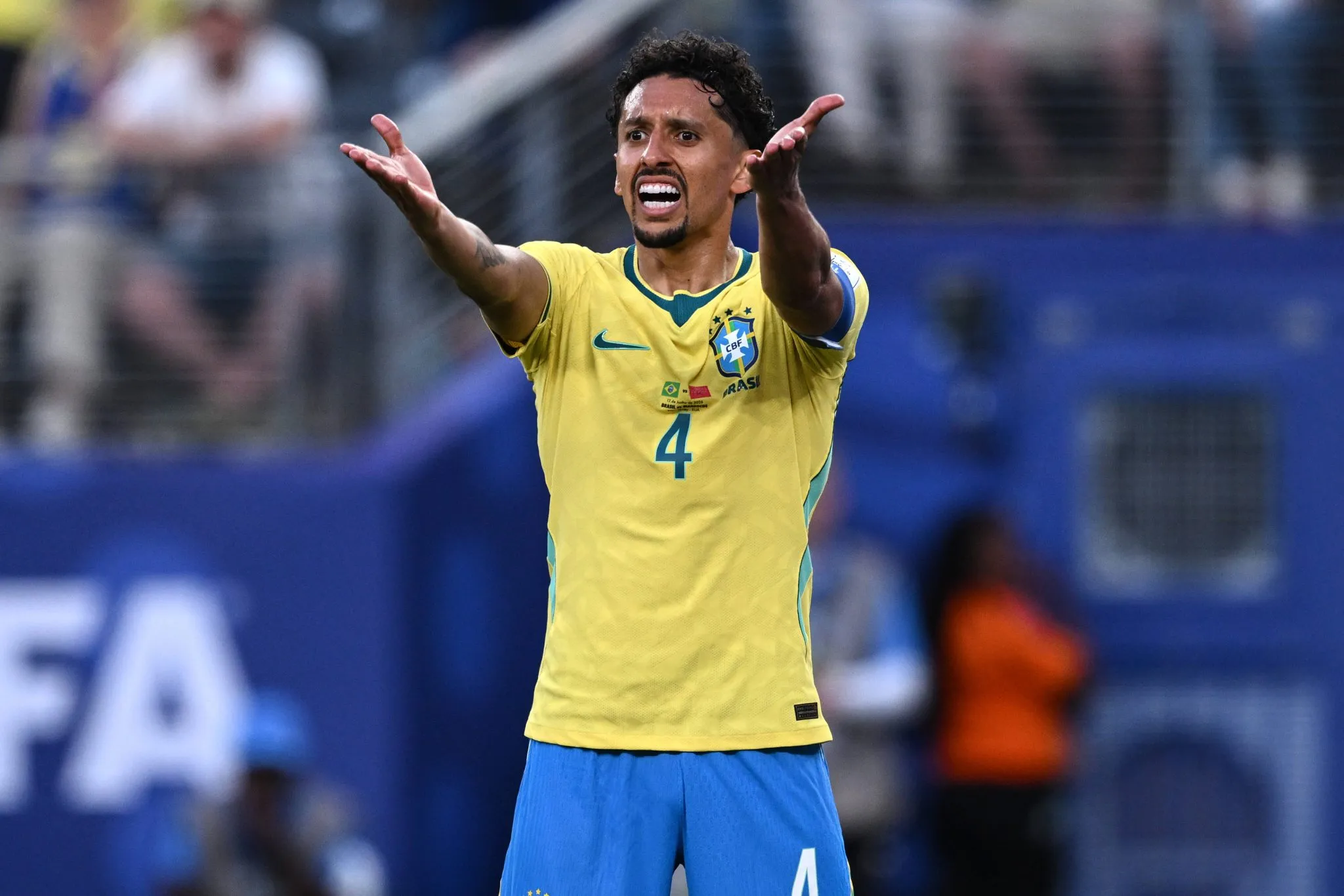 Marquinhos, capit&atilde;o da sele&ccedil;&atilde;o brasileira 