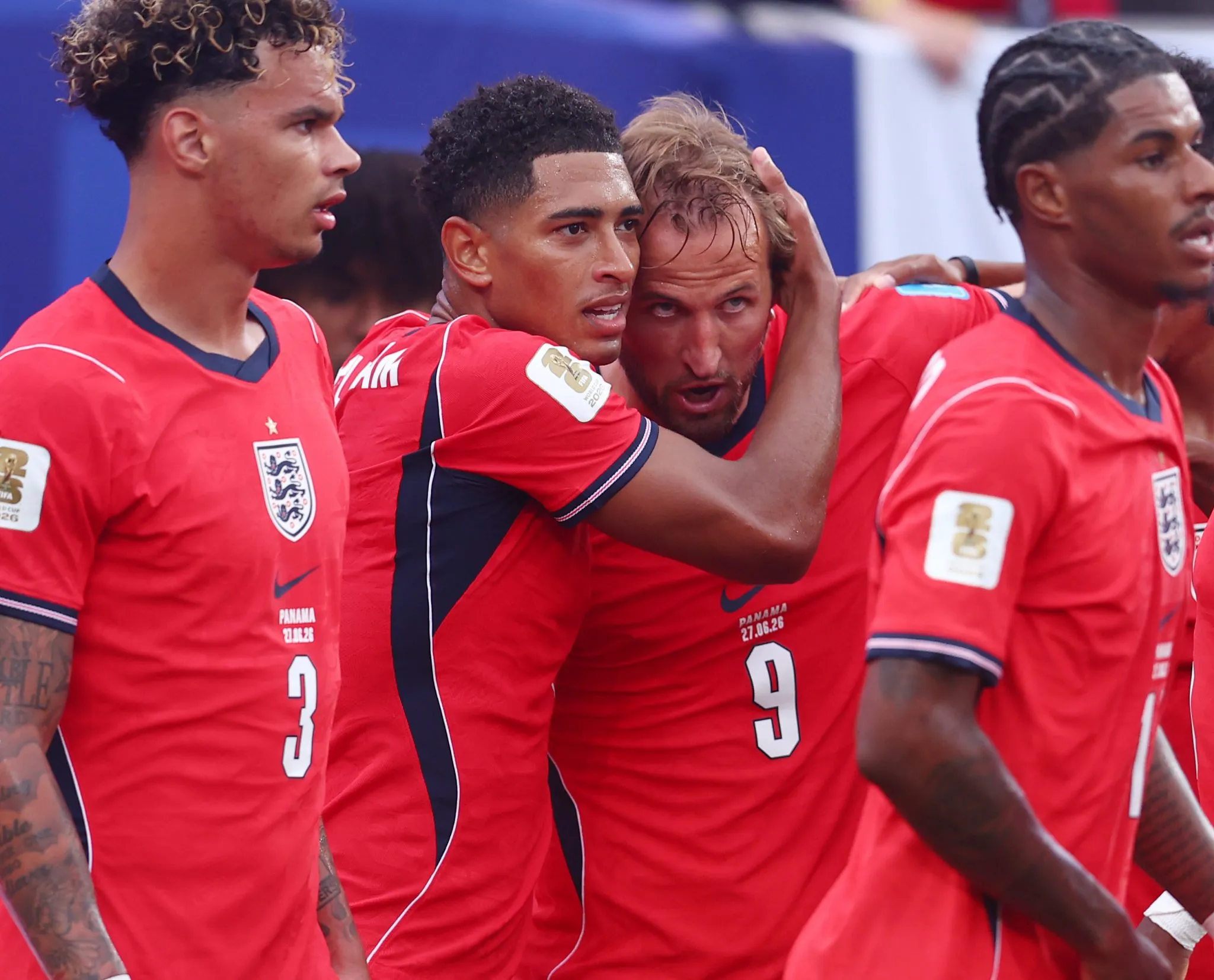Bellingham e Kane selaram vit&oacute;ria sobre o Panam&aacute; (
