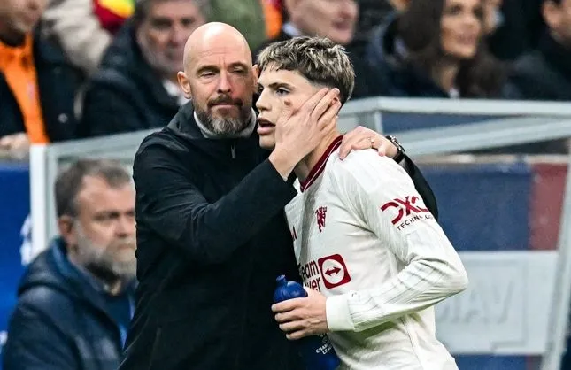 Pediu desculpas! Garnacho recua ap&oacute;s curtir post contra Ten Hag
