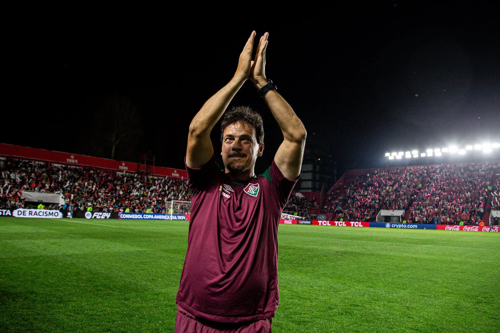Fernando Diniz tem bons n&uacute;meros contra t&eacute;cnico estrangeiros - Foto: Marcelo Gon&ccedil;alves/Fluminense FC