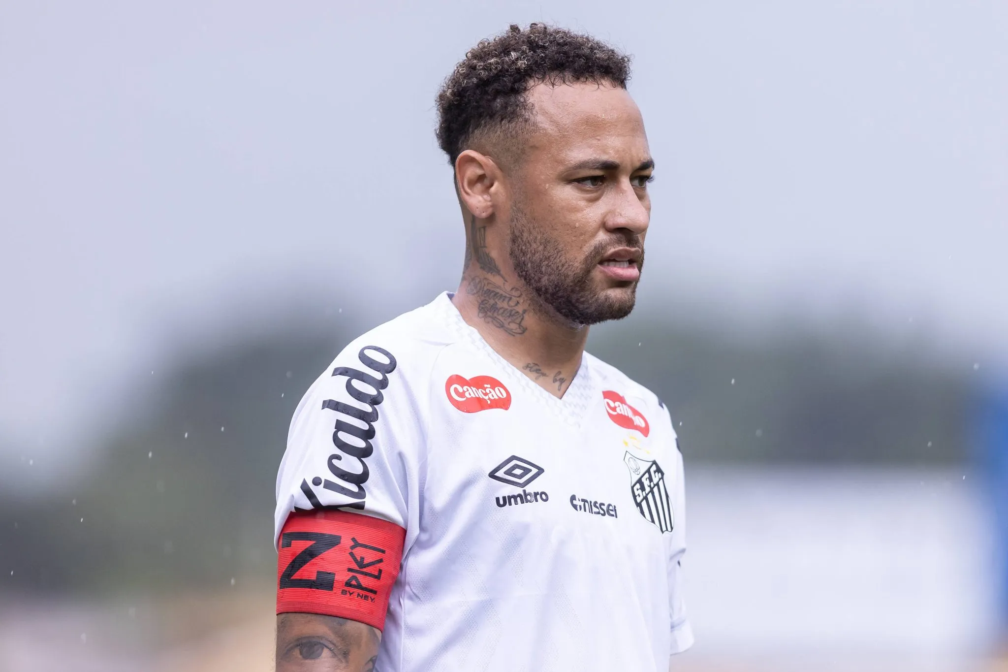 Neymar em jogo do Santos