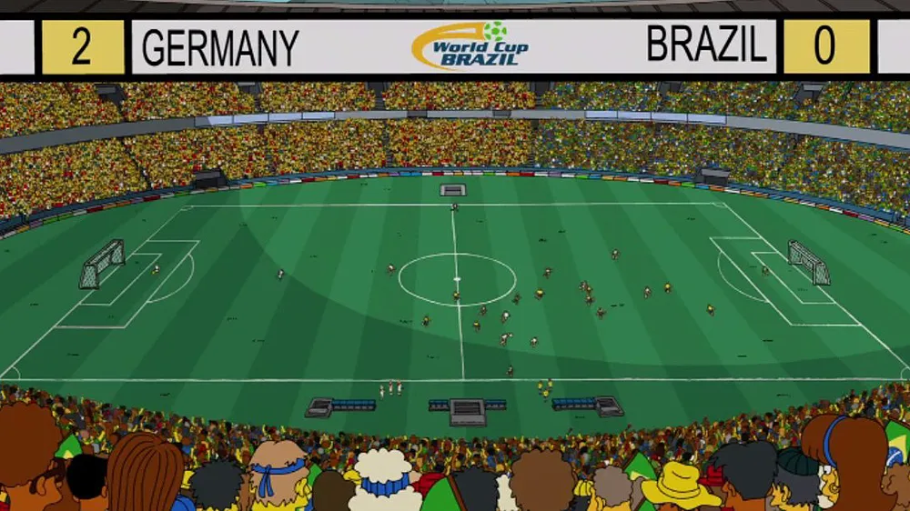O placar final do Maracanazo alem&atilde;o dos Simpsons (Reprodu&ccedil;&atilde;o)
