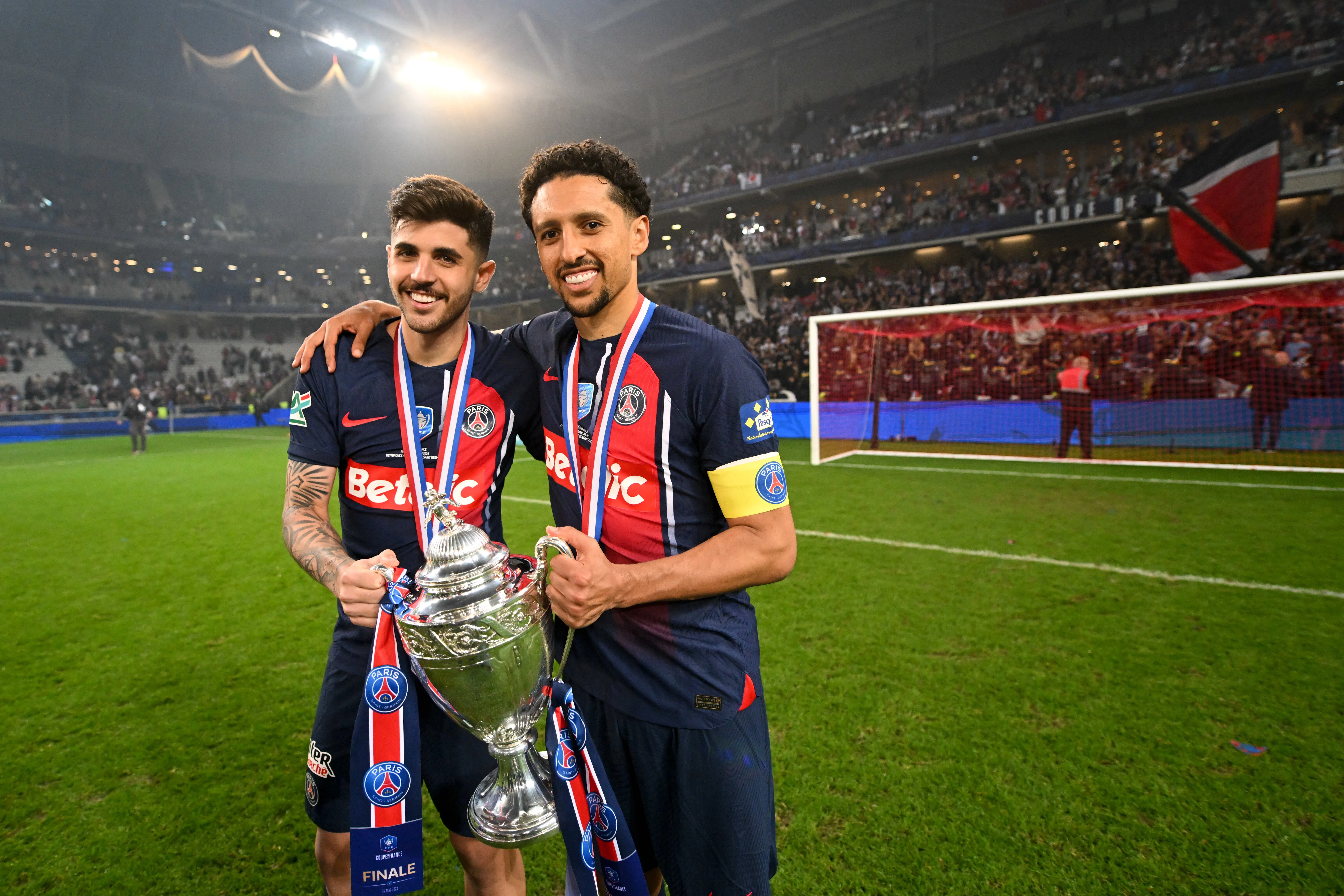 Beraldo e Marquinhos comemoram t&iacute;tulo, em 2024