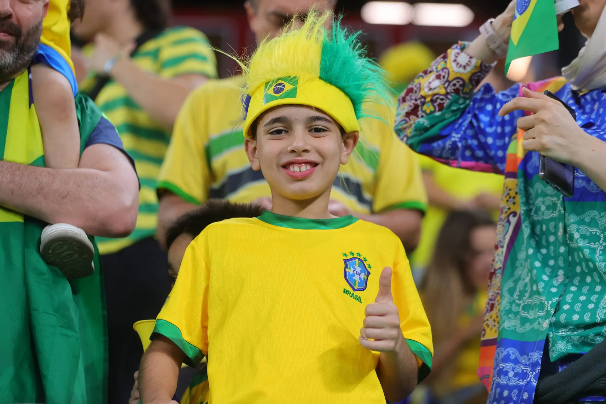 Torcedor do Brasil em jogo da Copa do Mundo 2022