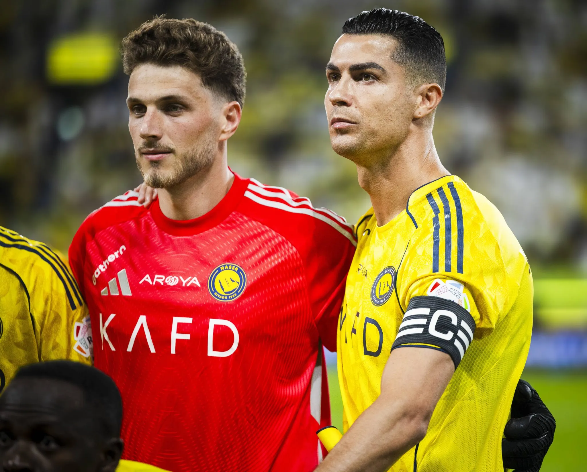 Bento e Cristiano Ronaldo em jogo do Al-Nassr 