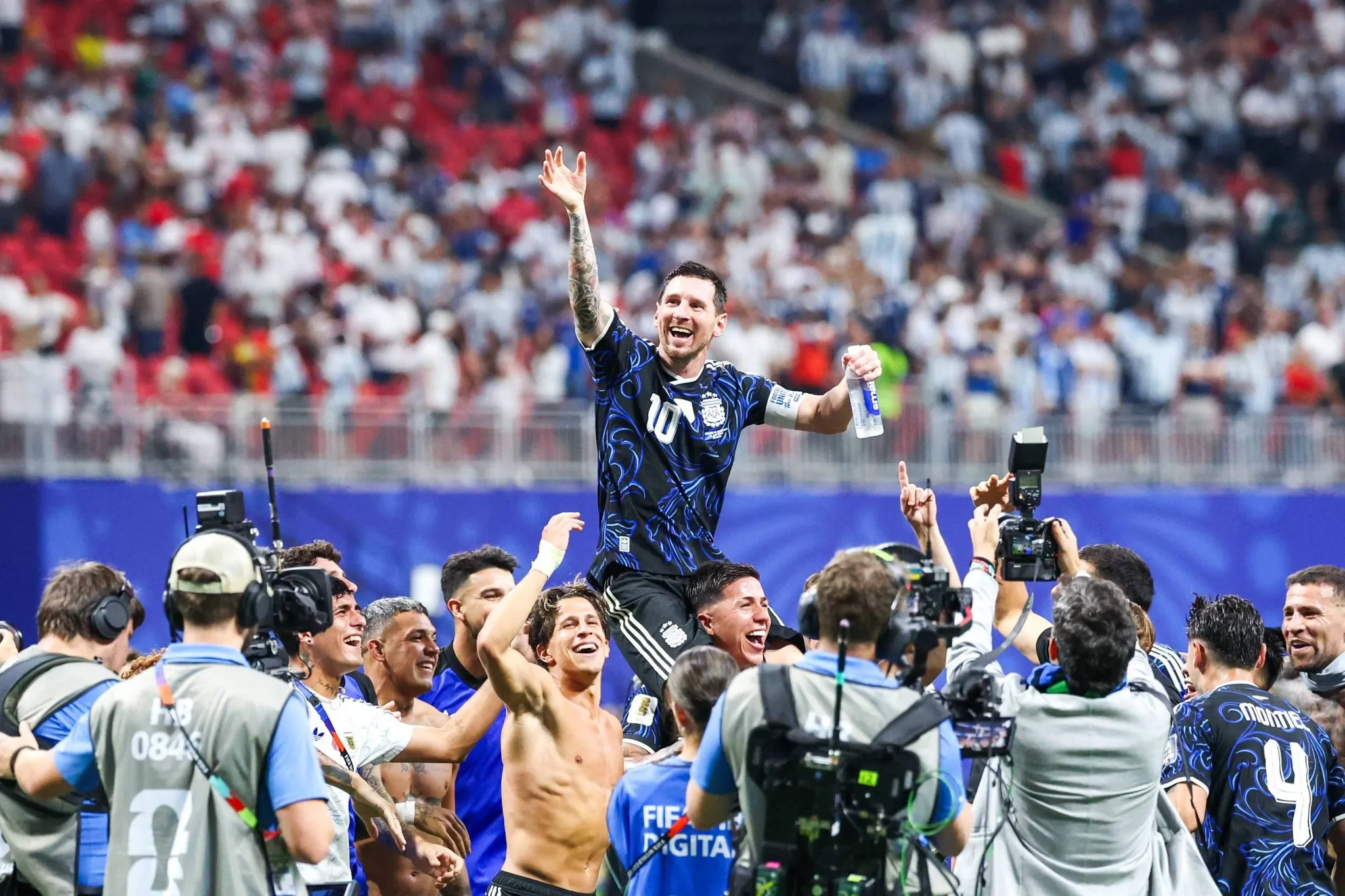 Messi comemora classifica&ccedil;&atilde;o para a final da Copa do Mundo de 2026 (Foto: IMAGO / Brazil Photo Press)