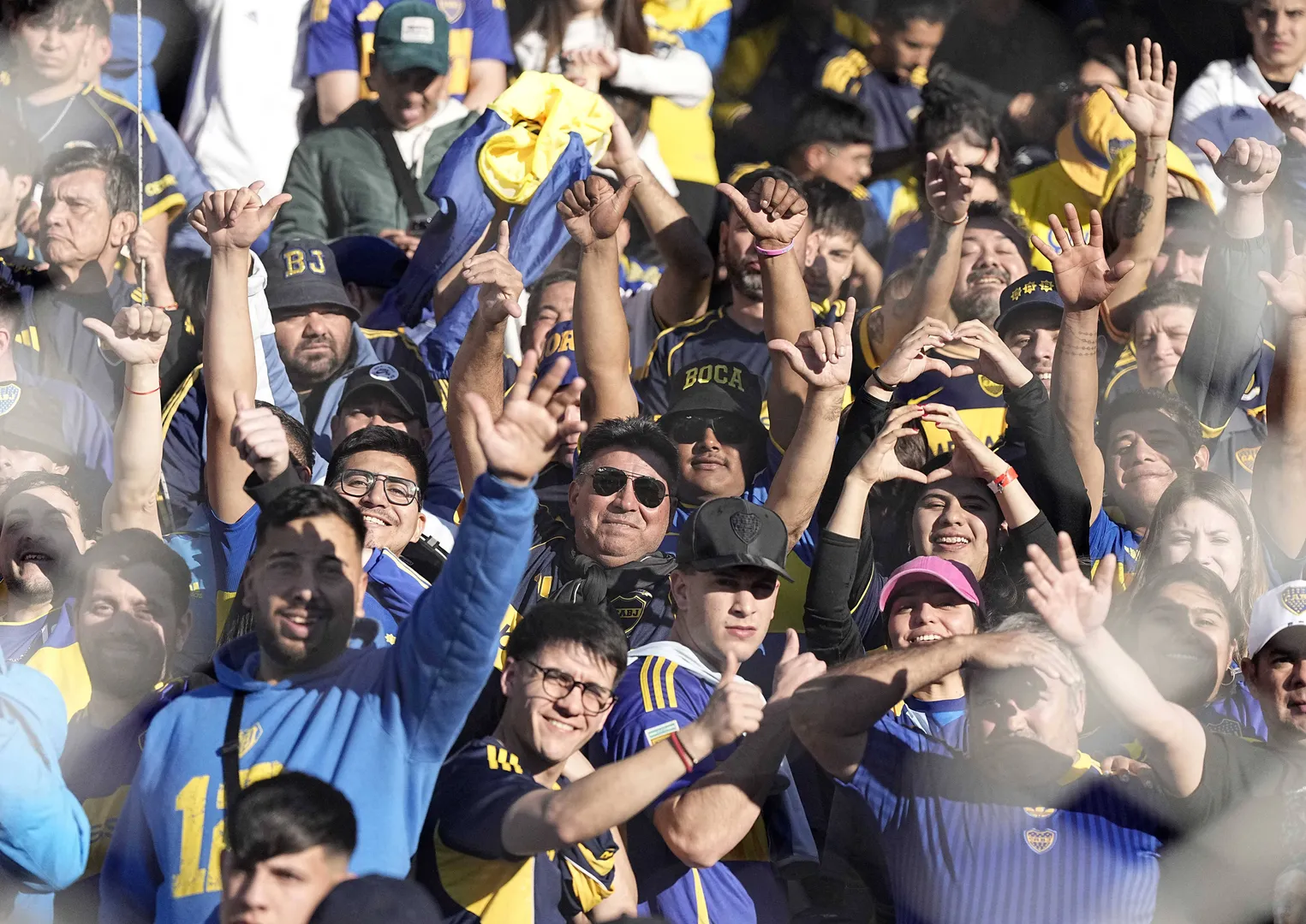 Torcedores em jogo do Boca Juniors