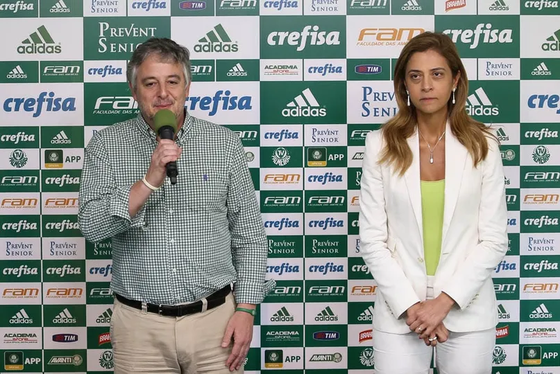Paulo Nobre e Leila Pereira, do Palmeiras