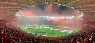 Antes que a bola rolasse, o Inter e sua torcida j&aacute; proporcionaram uma noite inesquec&iacute;vel no Beira-Rio