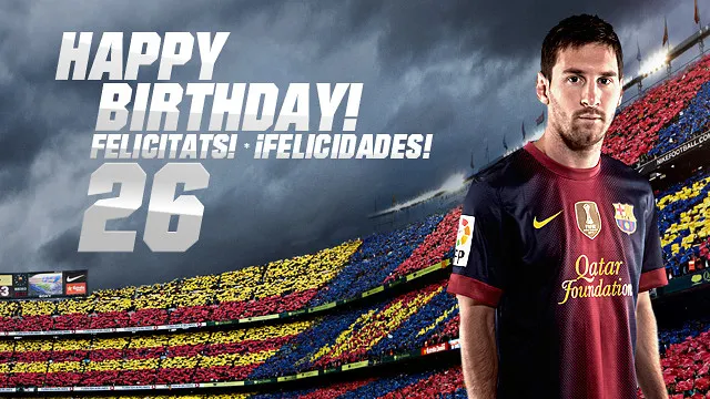 Barcelona parabenizou Messi (Foto: reprodu&ccedil;&atilde;o)