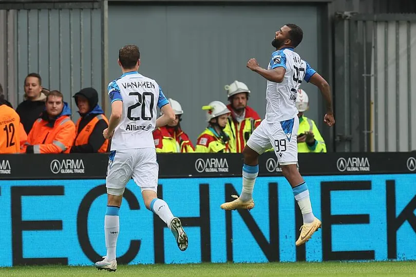Igor Thiago comemora gol pelo Club Brugge