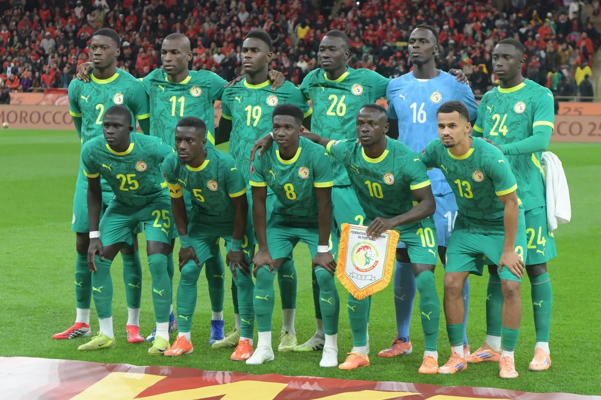 Sele&ccedil;&atilde;o de Senegal perfilada