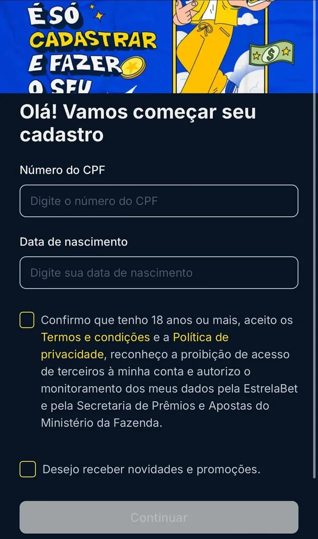 Estrela Bet cadastro 2026