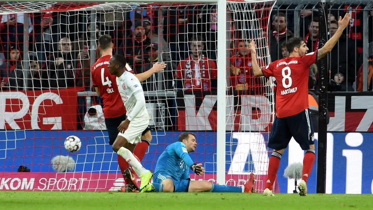 Nova era? Bayern toma gol nos acr&eacute;scimos, trope&ccedil;a no D&uuml;sseldorf e fica a nove pontos do Dortmund