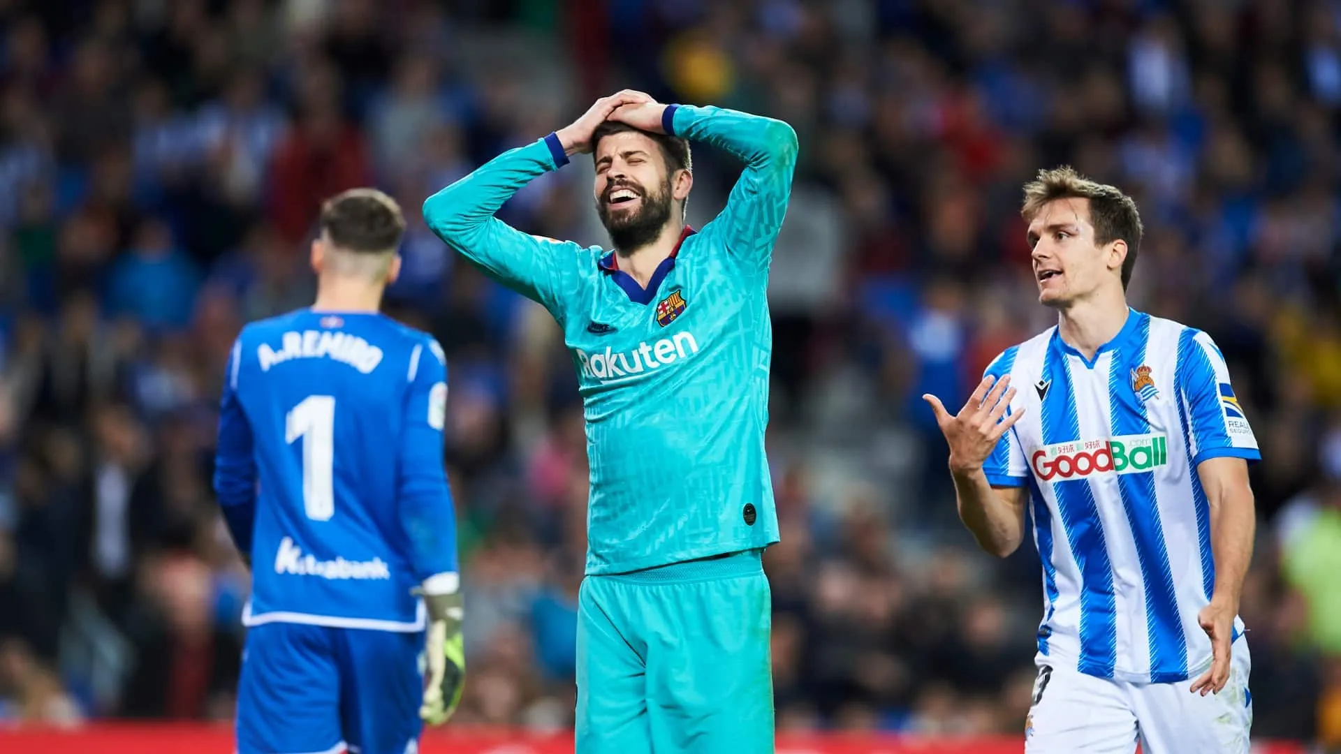 Barcelona chegou a virar contra a Real Sociedad, mas erro de Ter Stegen custou a vit&oacute;ria
