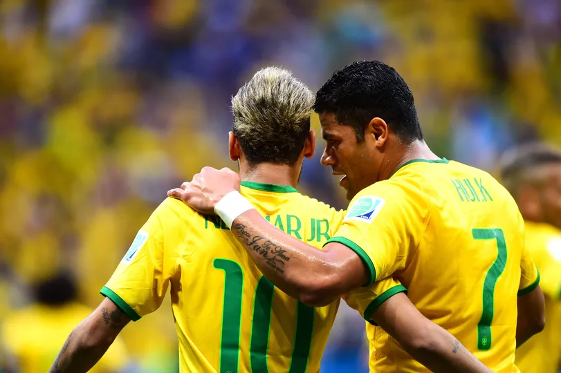 Neymar e Hulk juntos pela Sele&ccedil;&atilde;o Brasileira