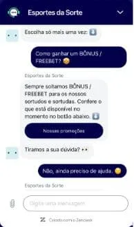 Tirando d&uacute;vidas com o suporte da Esportes da Sorte