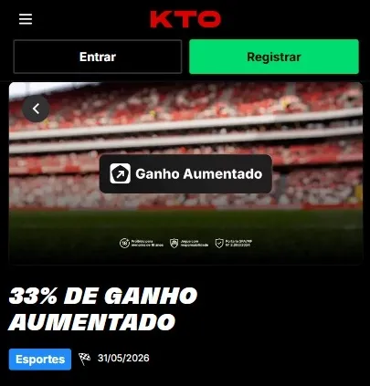 Ganho Aumentado de at&eacute; 33% nas apostas com o Criar Aposta da KTO