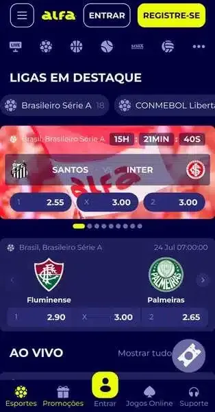 Captura de tela da p&aacute;gina inicial da Alfabet