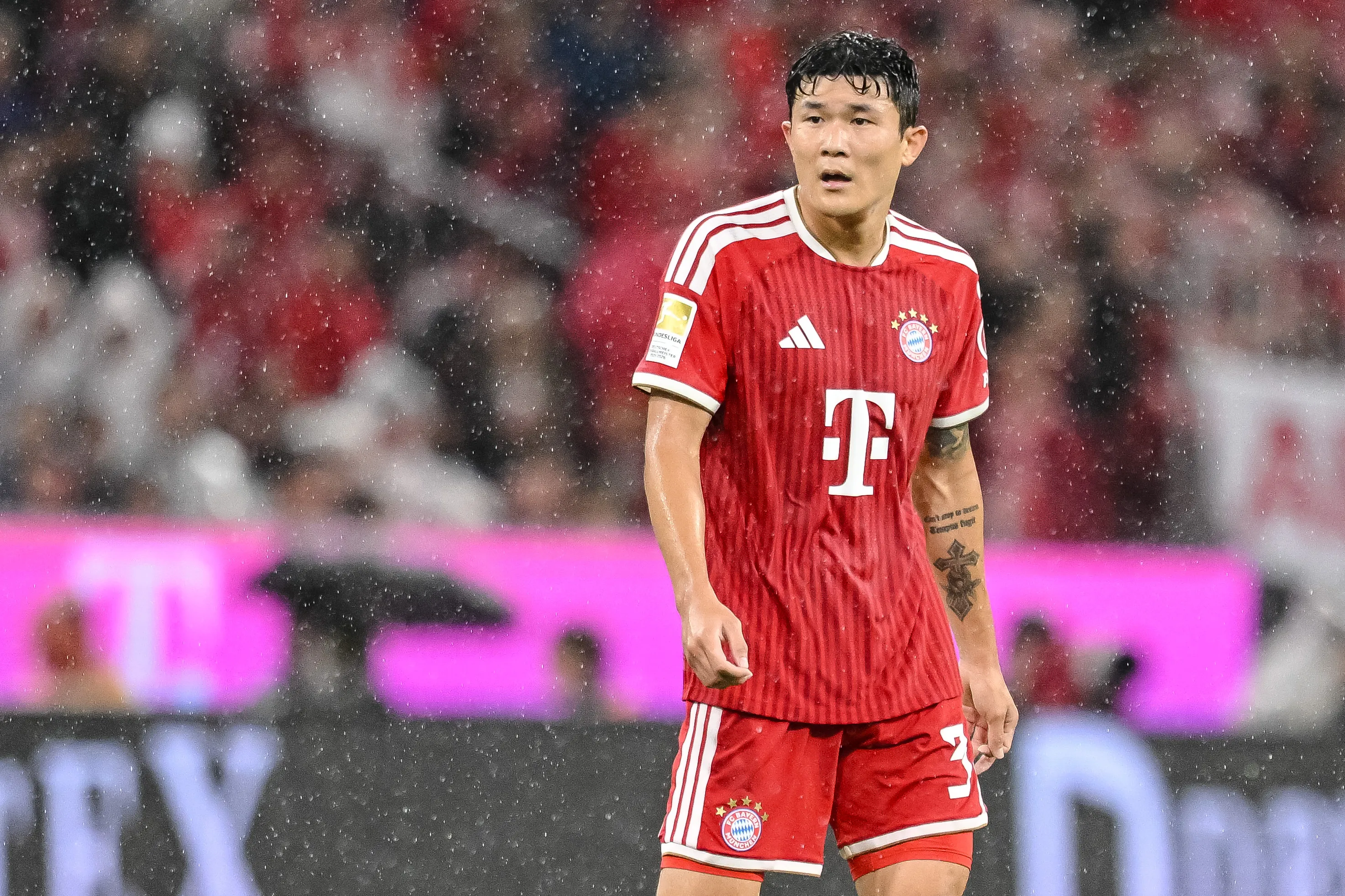 Kim Min-jae em ação pelo Bayern