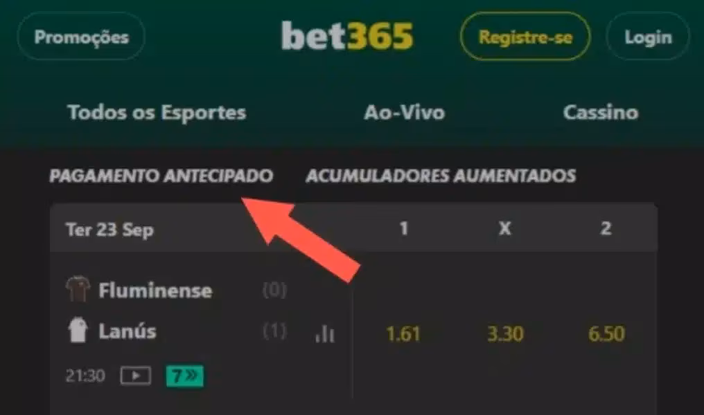 Pagamento Antecipado Bet365: como funciona?