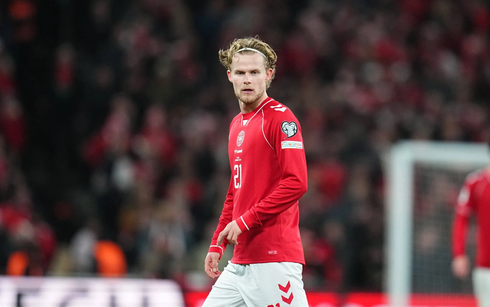 Morten Hjulmand a servi&ccedil;o da sele&ccedil;&atilde;o dinamarquesa (Foto: Imago/DeFodi Images)