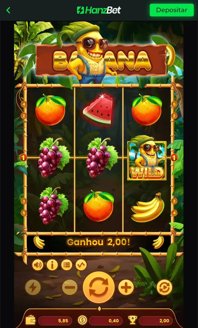 Captura de tela de um dos jogos de cassino online na Hanzbet Plataforma
