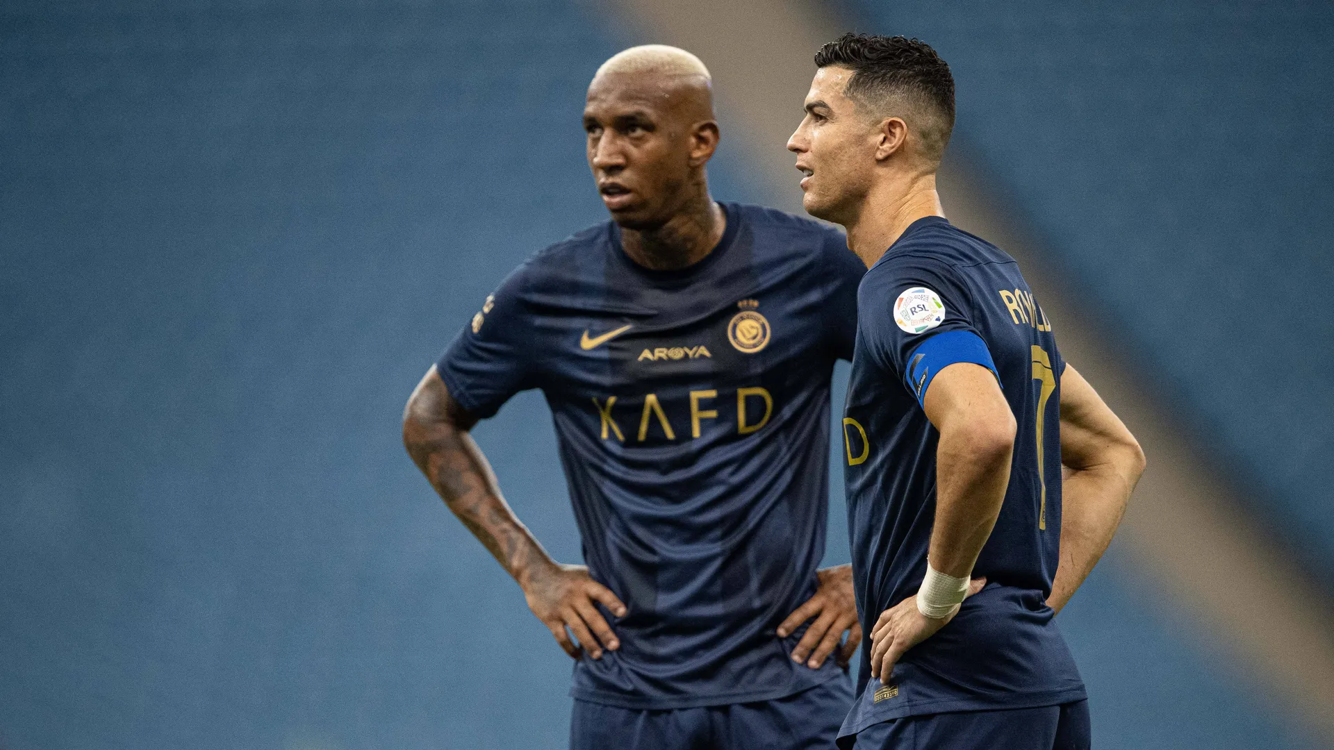 Anderson Talisca e Cristiano Ronaldo. Foto: Imago